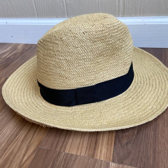 Banana Republic L/XL Beachy Straw Fedora in Natural - Picture 6 of 9